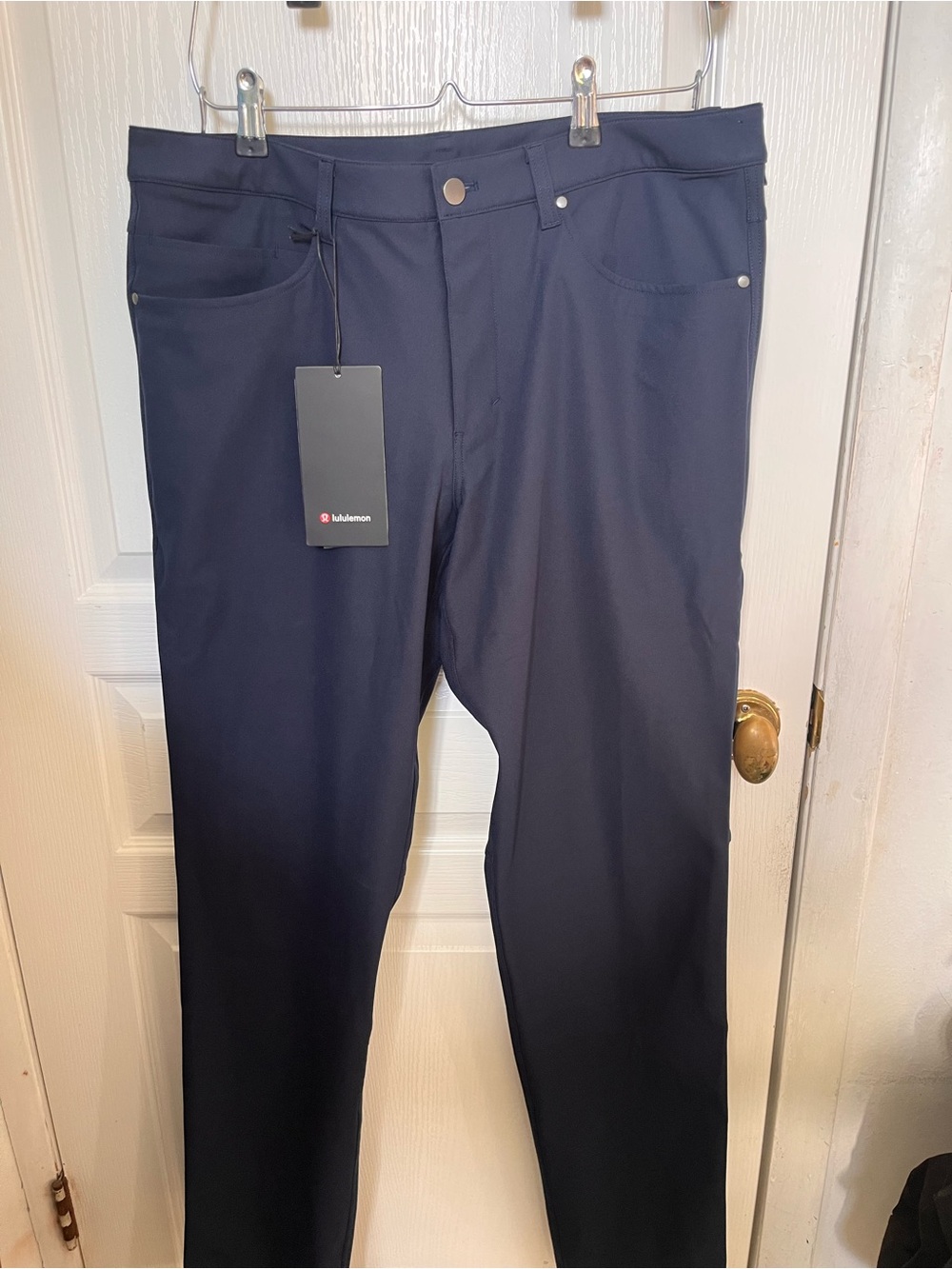 lululemon navy straight-leg pants